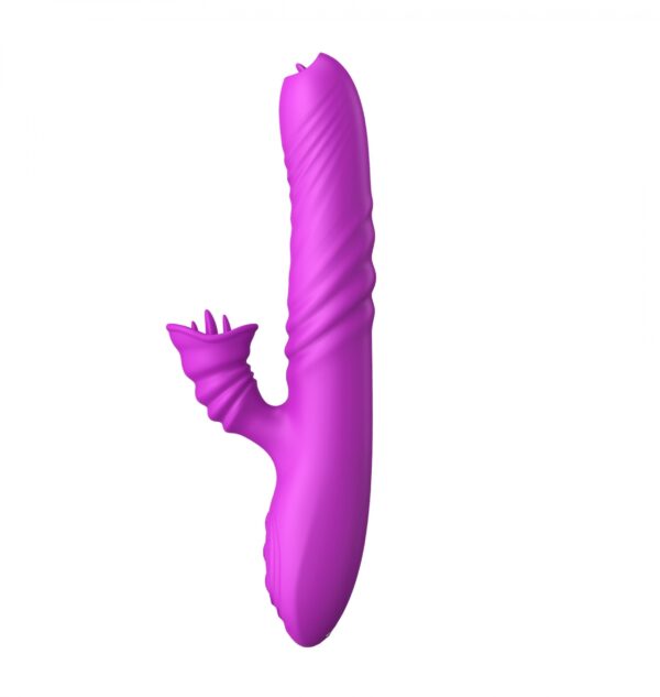 Wibrator Angelia USB 3 functions of thrusting / 20 vibrations Purple
