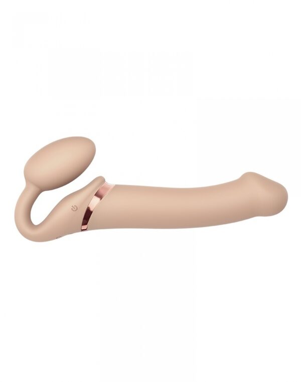 VIBRATING STRAP ON   L   VANILLA