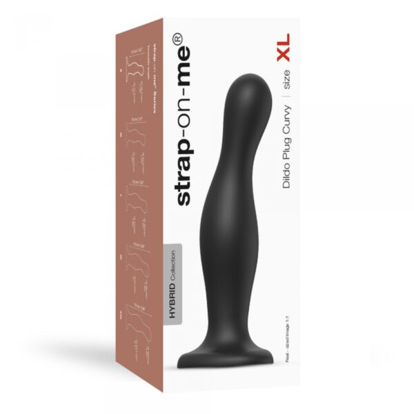 DILDO PLUG CURVY BLACK   XL