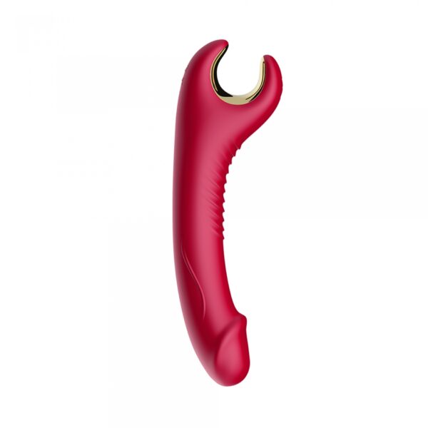 Stymulator silicone 9 vibration function Red
