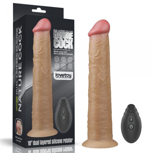 10 Dual Layered Platinum Silicone Rotator