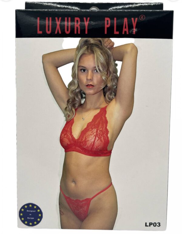 Bielizna Luxury Play   Lingerie Set Medium Red
