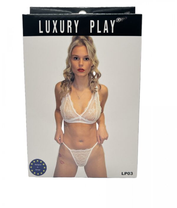 Bielizna Luxury Play   Lingerie Set Medium White