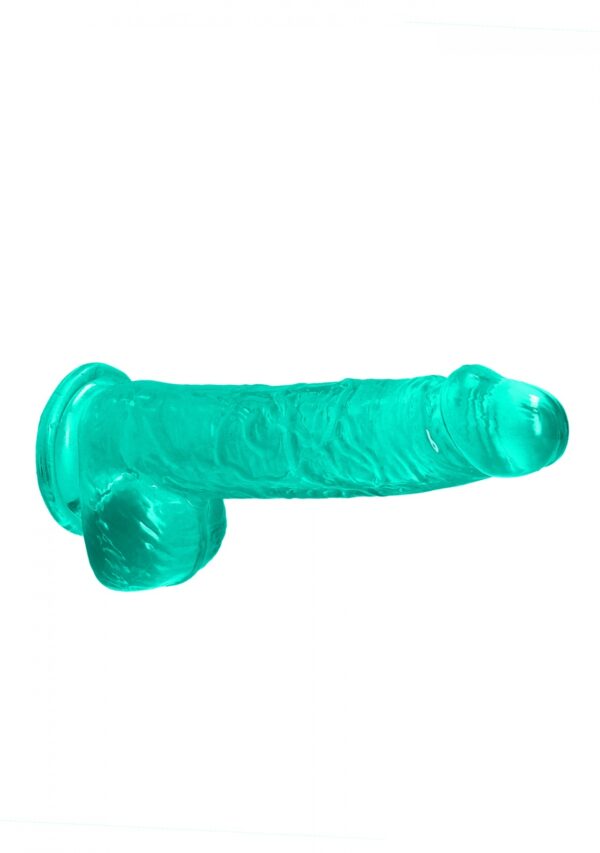 6 / 15 cm Realistic Dildo With Balls   Turquoise