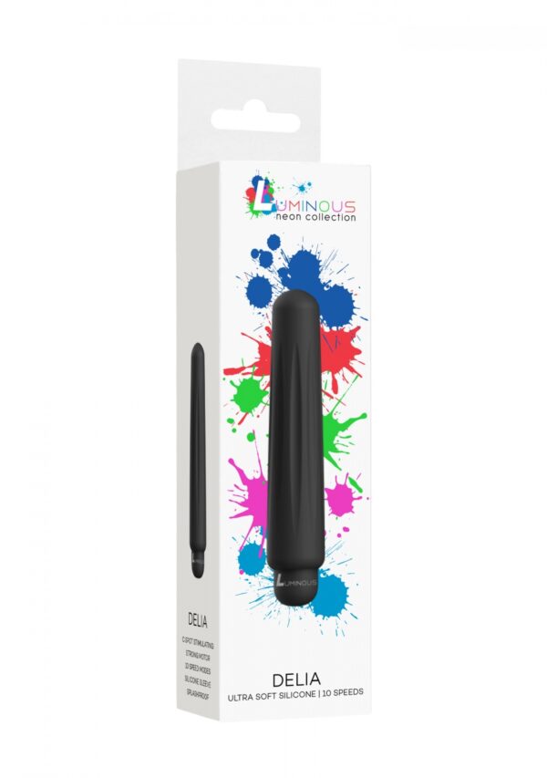 Delia   ABS Bullet With Sleeve   10 Speeds   Black