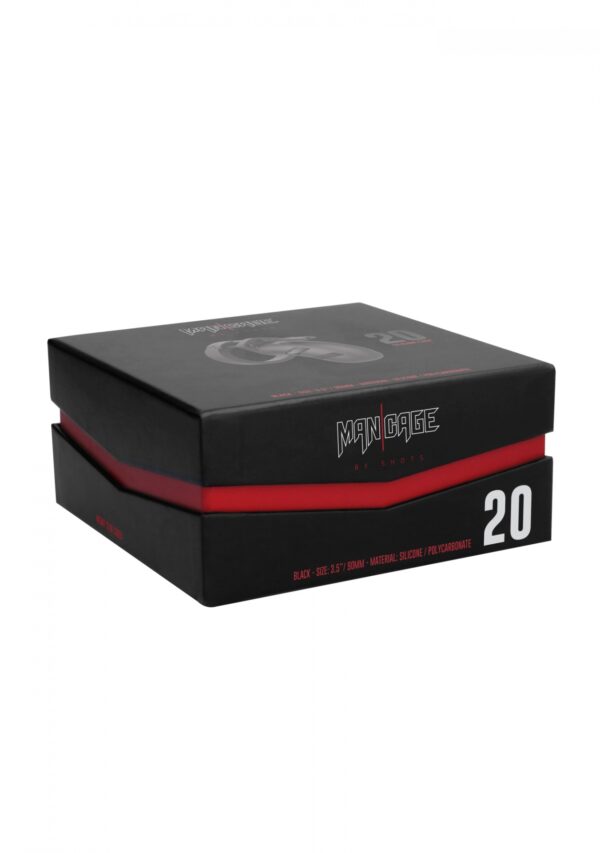 Model 20   Chastity   3.5   Silicone Cock Cage   Black