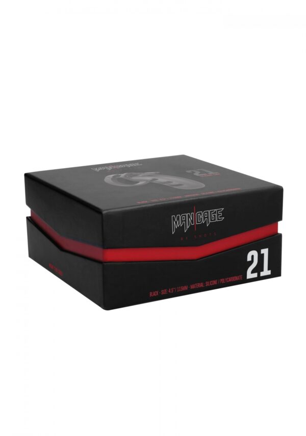 Model 21   Chastity   4.5   Silicone Cock Cage   Black