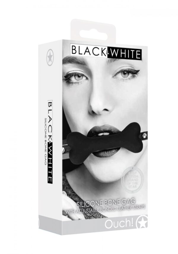 Silicone Bone Gag   With Adjustable Bonded Leather Straps