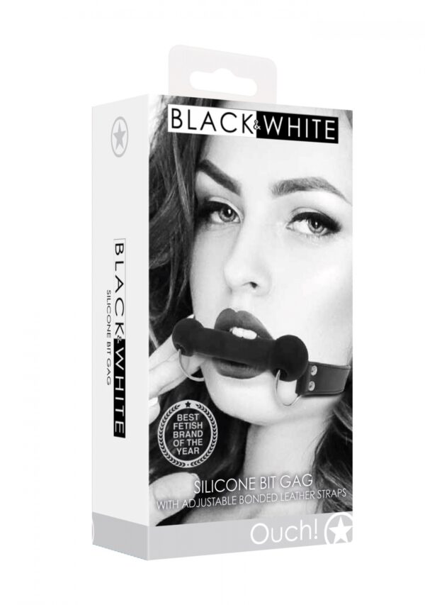 Silicone Bit Gag   With Adjustable Bonded Leather Straps