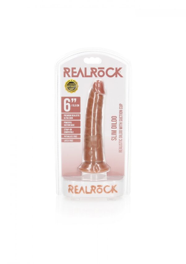 Slim Realistic Dildo with Suction Cup   6/ 15,5 cm