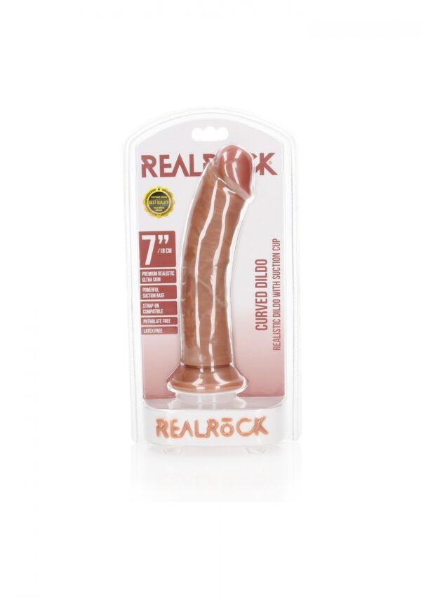 Curved Realistic Dildo with Suction Cup   7/ 18 cm