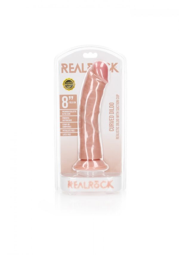 Curved Realistic Dildo with Suction Cup   8/ 20,5 cm