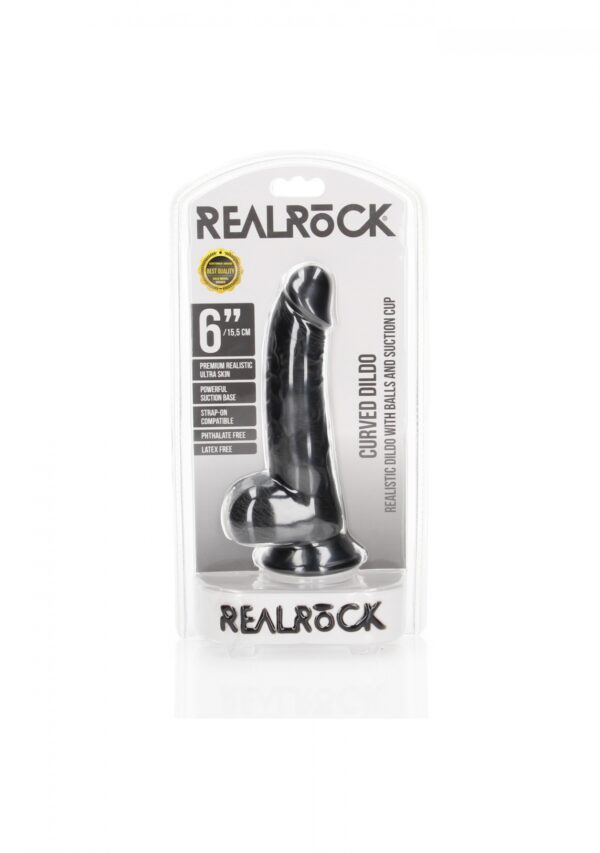 Curved Realistic Dildo  Balls  Suction Cup   6/ 15,5 cm