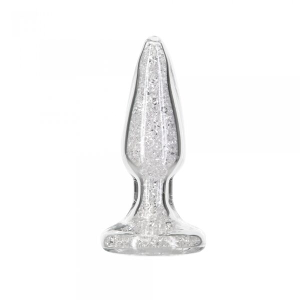 Pillow Talk   Fancy Luxurious Glass Anal Plug with Bonus Bullet
