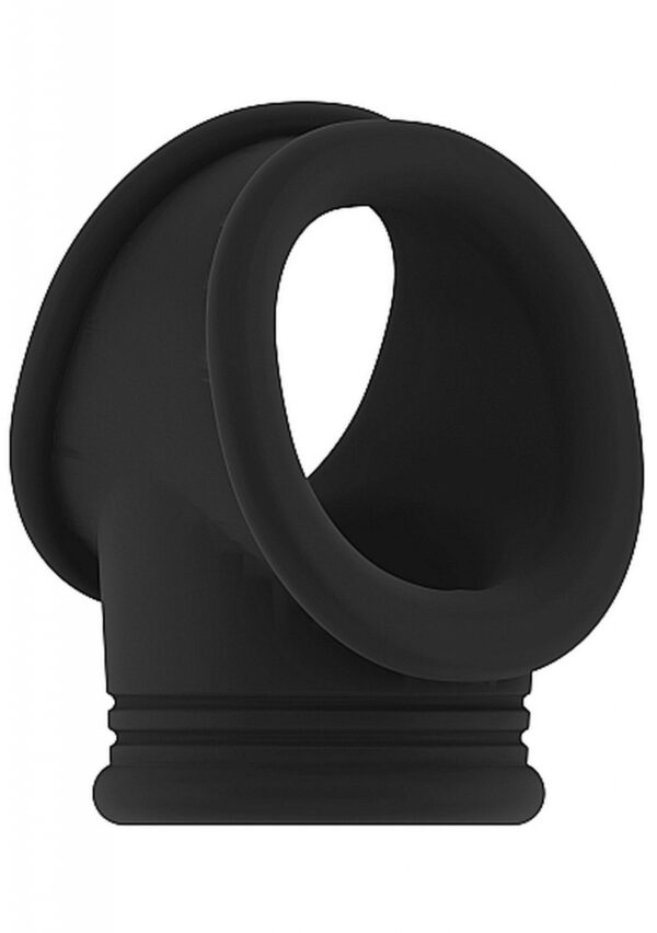 No.48   Cockring with Ball Strap   Black