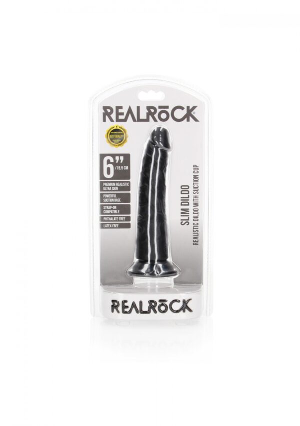 Slim Realistic Dildo with Suction Cup   6/ 15,5 cm