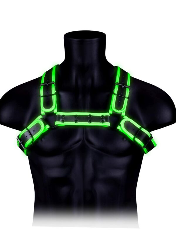 Buckle Bulldog Harness   GitD   Neon Green/Black   S/M