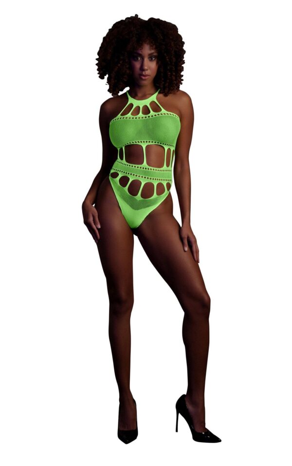 Body with Grecian Neckline   Neon Green   XS/XL