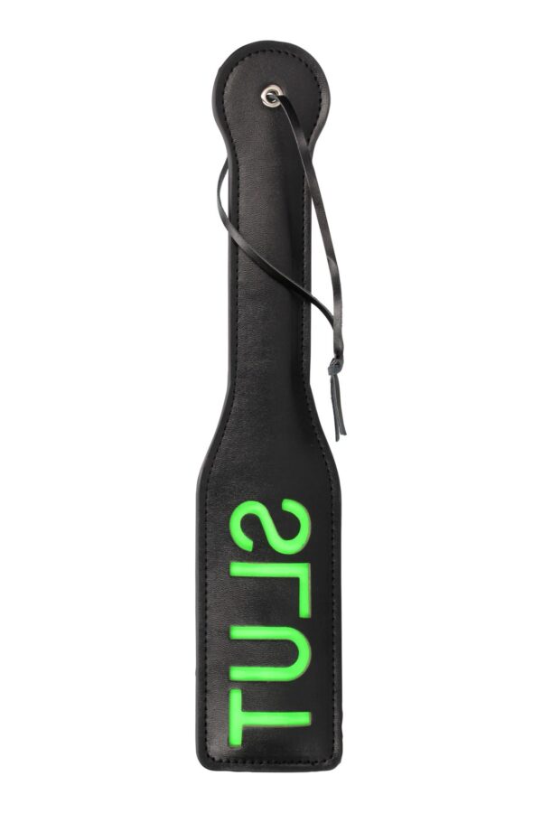 Slut Paddle   Glow in the Dark   Black/Neon Green