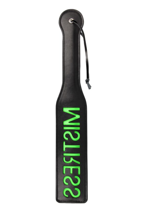 Mistress Paddle   Glow in the Dark   Black/Neon Green