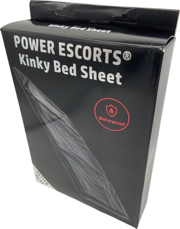 Power Escorts   BR190   Kinky Bed Sheet Black   160 x 227 CM