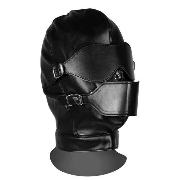 Blindfolded Mask with Breathable Ball Gag   Black