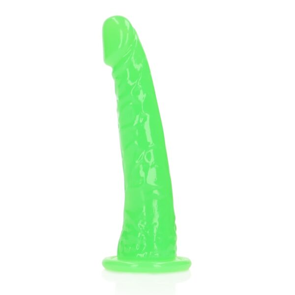 Slim Realistic Dildo with Suction Cup   Glow in the Dark   6 / 15,5 cm
