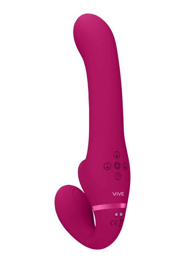 Ai   Dual Vibrating & Air Wave Tickler Strapless Strapon