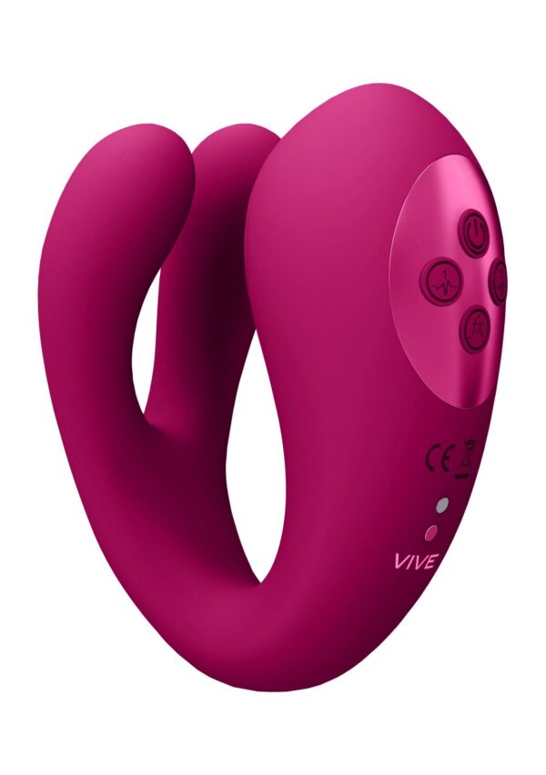 Yoko   Triple Action Vibrator Dual Prongs with Clitoral Pulse Wave