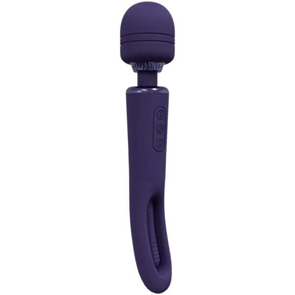 VIVE   Kiku   Rechargeable Double Ended Wand with Innovative G Spot Flapping Stimulator   Purple