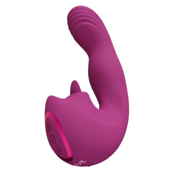 VIVE   Yumi   Rechargeable Triple Motor   G Spot Finger Motion Vibrator and Flickering Tongue Stimulator