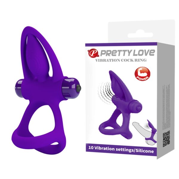PRETTY LOVE   VIBRATION COCK RING, 10 vibration functions