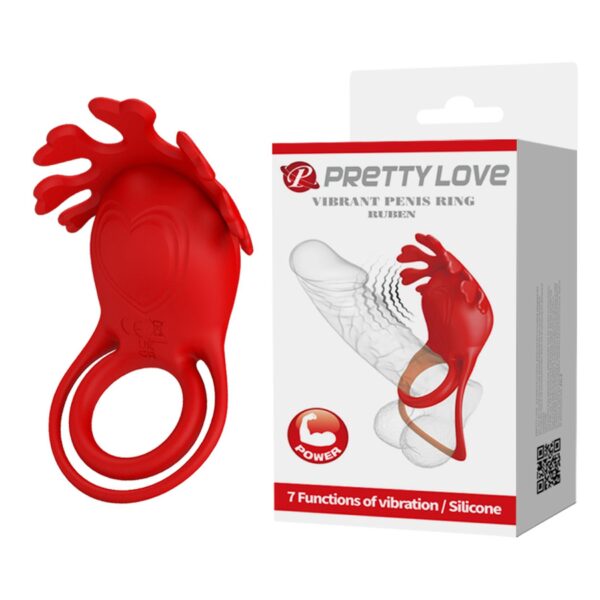 PRETTY LOVE   VIBRATION PENIS RING, Ruben, 7 vibration functions