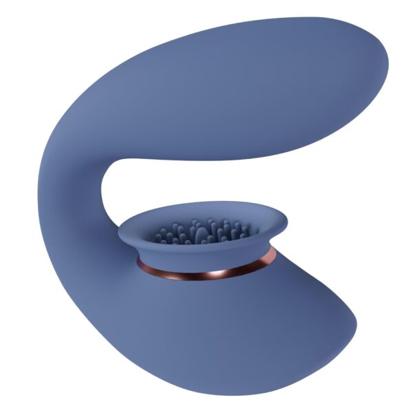 Twitch 3   Rechargeable Vibrator & Suction   Silicone   10 Speed   Blue/Grey