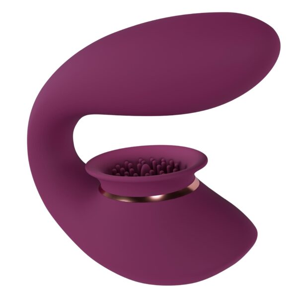 Twitch 3   Rechargeable Vibrator & Suction   Silicone   10 Speed   Burgundy