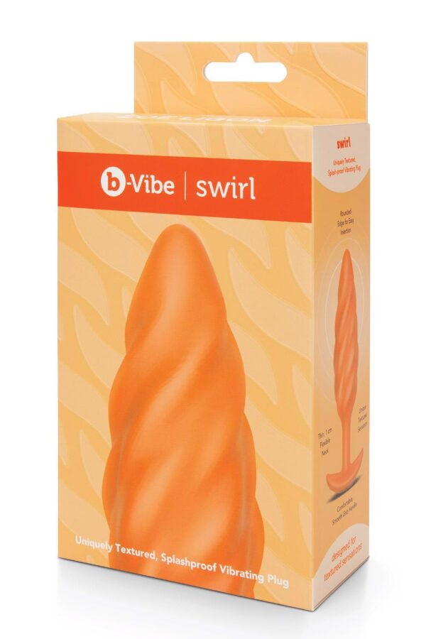 B VIBE SWIRL TEXTURE PLUG ORANGE
