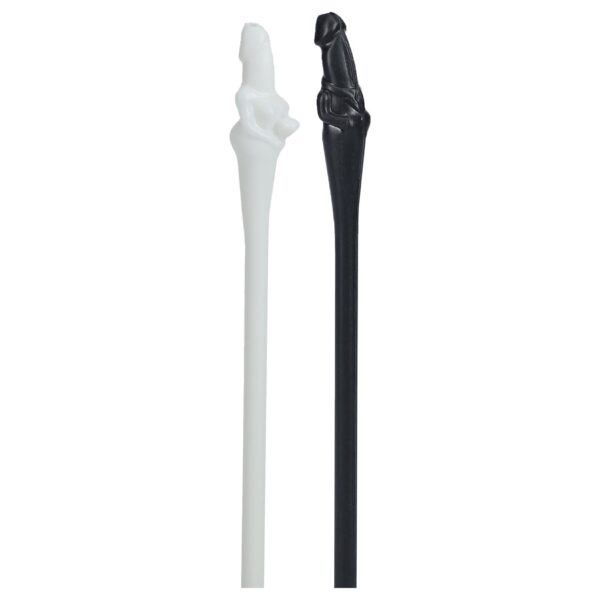 Couples Straws   Black and White