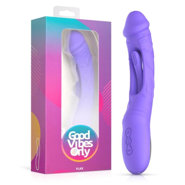 Good Vibes Only   Flax Vibrating Dildo with G Spot Stimulator