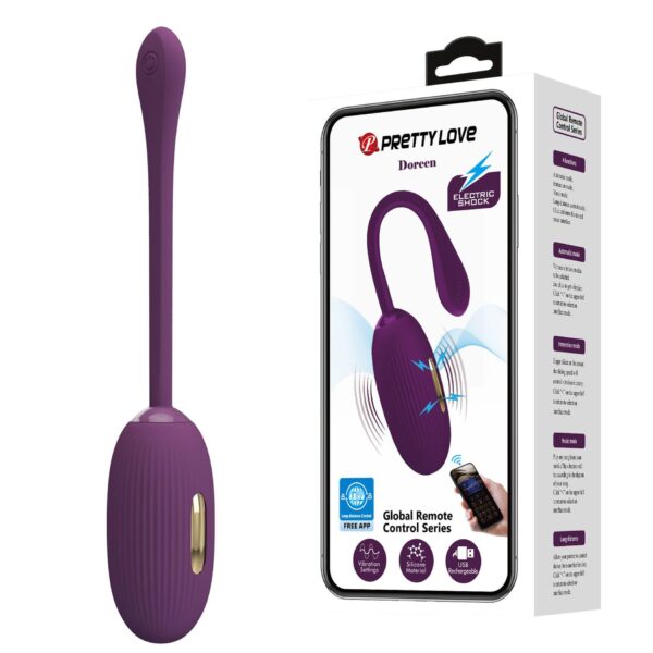 PRETTY LOVE   Doreen, 12 vibration functions 3 electric shock functions Mobile APP Long distance Control