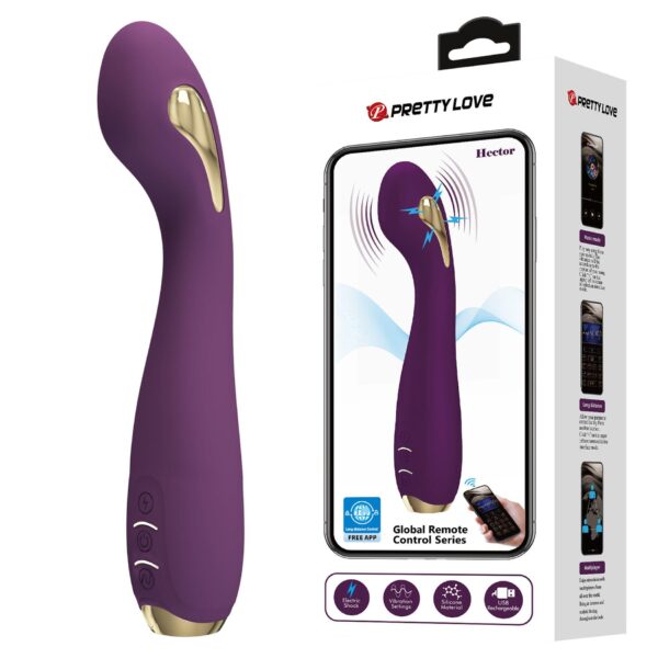 PRETTY LOVE   HECTOR, 12 vibration functions 5 electric shock functions Mobile APP remote control