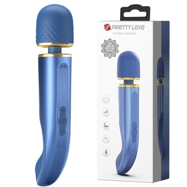 PRETTY LOVE   Colorful Massager Blue, 7 vibration functions 5 levels of speed control
