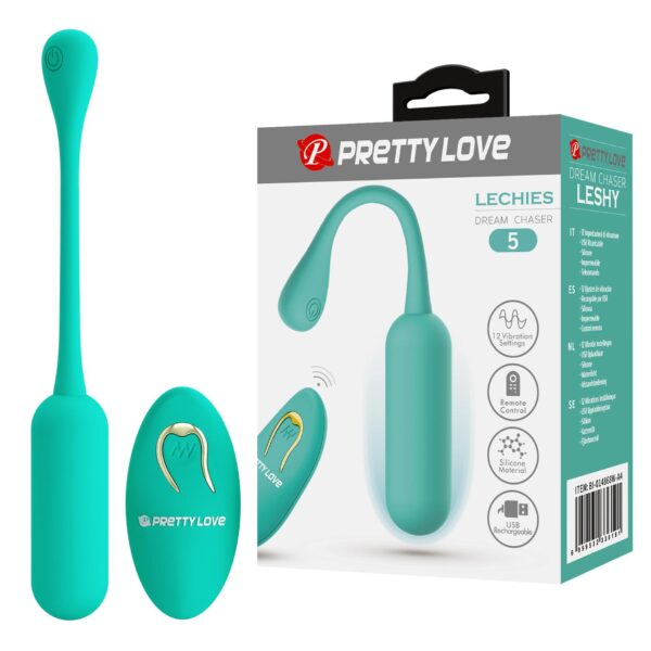 PRETTY LOVE   LECHIES  Dream chaser 5, Green, Wireless remote control 12 vibration functions Memory function