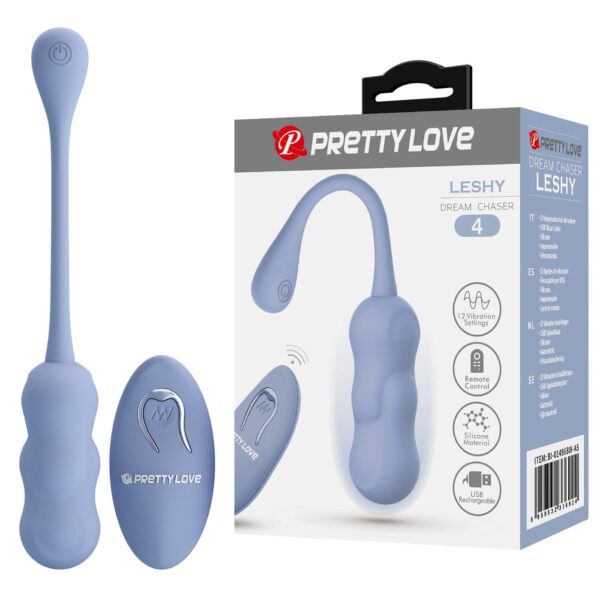 PRETTY LOVE   LESHY Dream Chaser 4, Blue, 12 vibration functions Wireless remote control