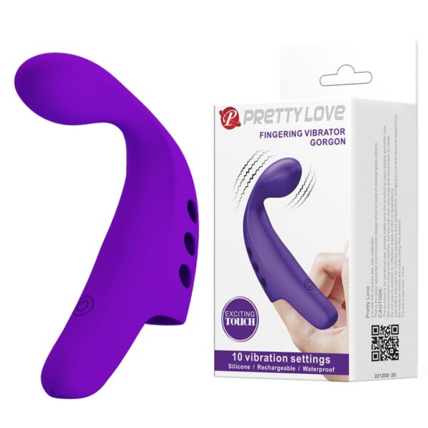 PRETTY LOVE   FINGERING VIBRATOR GORGON Purple,  10 vibration functions