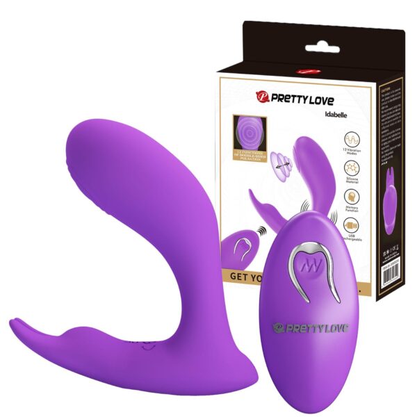 PRETTY LOVE   Idabelle Purple, 12 vibration functions 12 pulse wave settings Wireless remote control