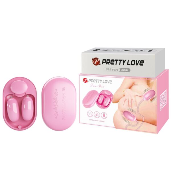 PRETTY LOVE   Fun Box Pink, 12 vibration functions