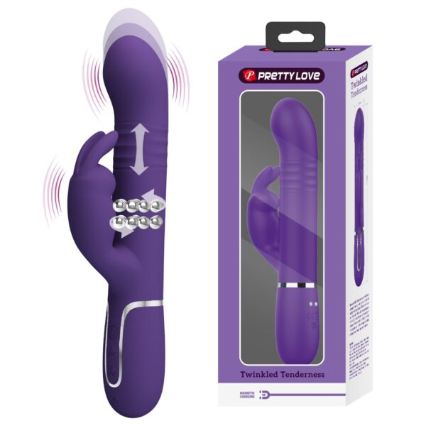 PRETTY LOVE   Coale dark Purple, 7 vibration functions 4 rotation functions 4 thrusting settings