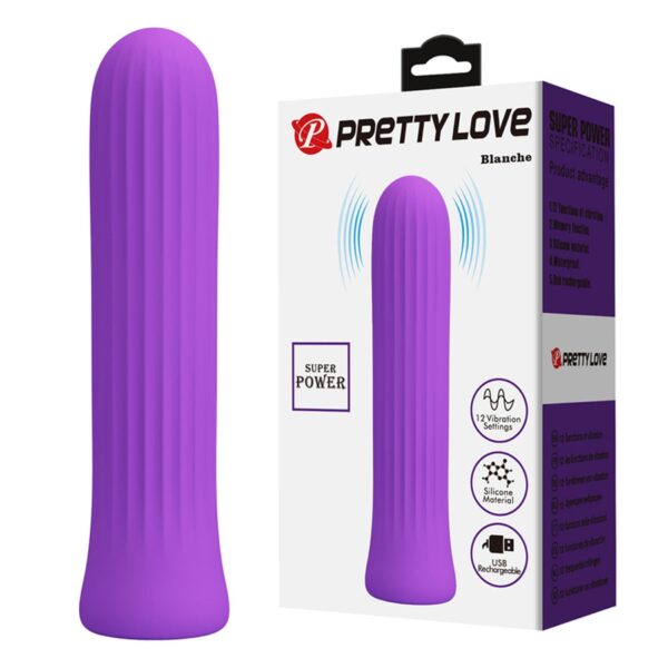 PRETTY LOVE   Blanche Dark Purple, 12 vibration functions Memory function