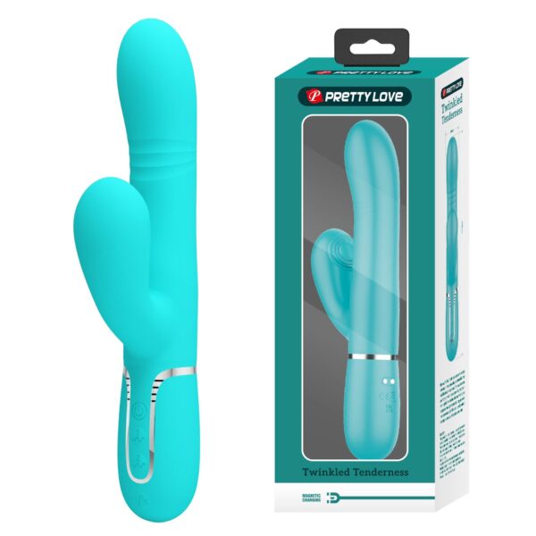 PRETTY LOVE   Mariana light blue, 7 vibration functions, 7 thrusting settings, 4 rolling functions, 4 nodding functions