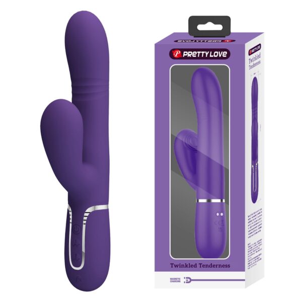 PRETTY LOVE   Mariana dark purple, 7 vibration functions, 7 thrusting settings, 4 rolling functions,4 nodding functions